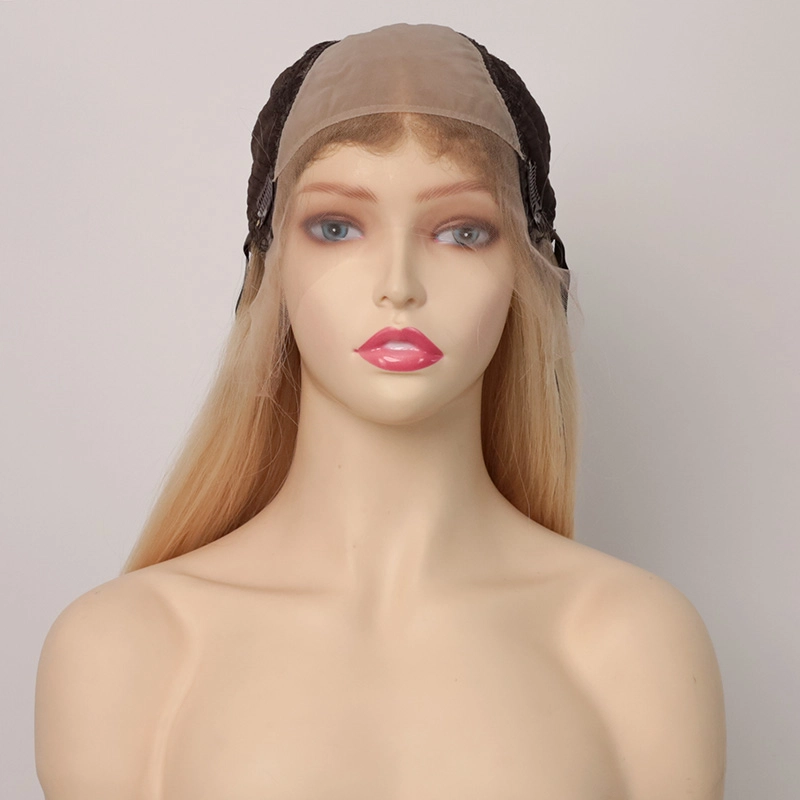 Diamond blonde color Lace top wig best quality full cuticle straight virgin hair YR0022